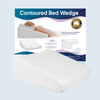 Contoured White Quilted Bed Wedge